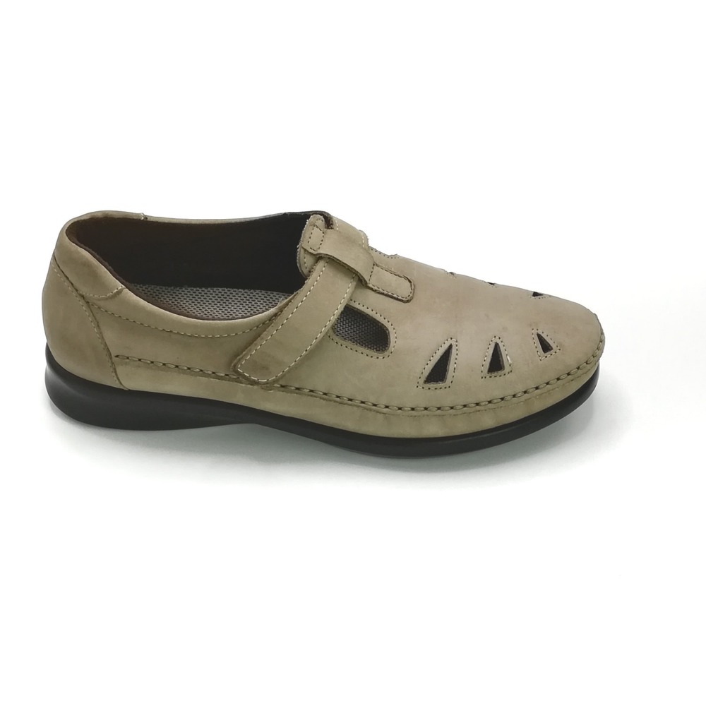SAS Tripad Comfort Shoes Womens Roamer Walking EZ Strap Taupe Leather 8.5